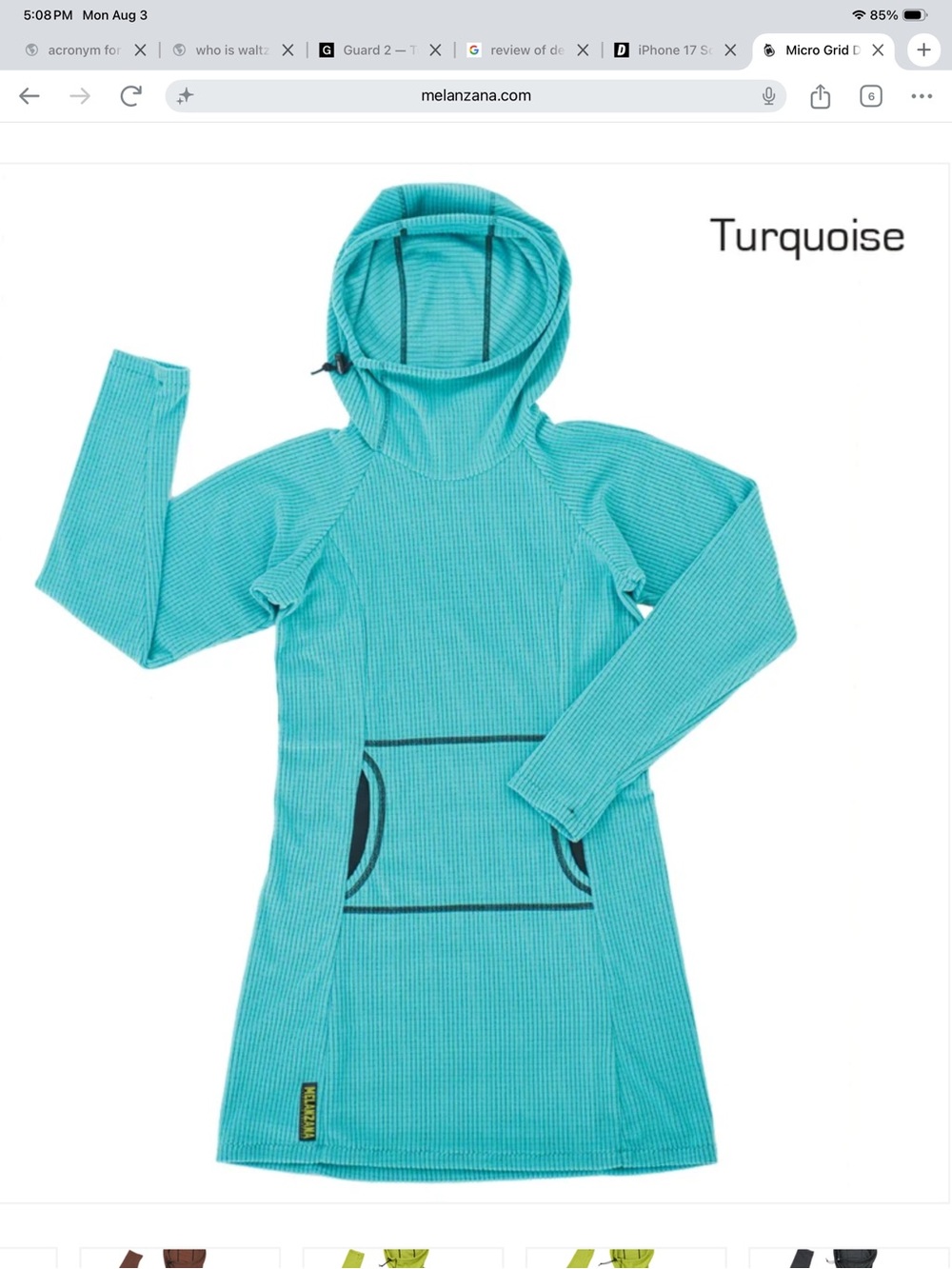Melanzana Turquoise Hooded Swim Cover-Up